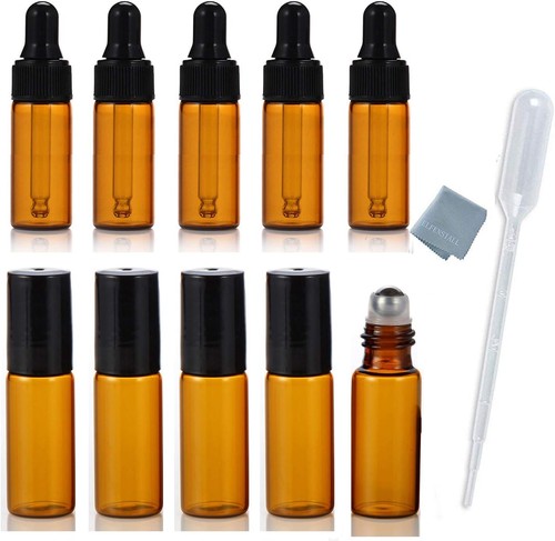 10pcs 5ml 6oz - 5ml, amber
