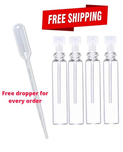 Vial glass perfume sample - 1, ml